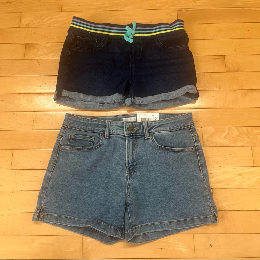 Falls Creek Girl’s Denim Shorts Size XL 14-16 Short NWT And Pull On